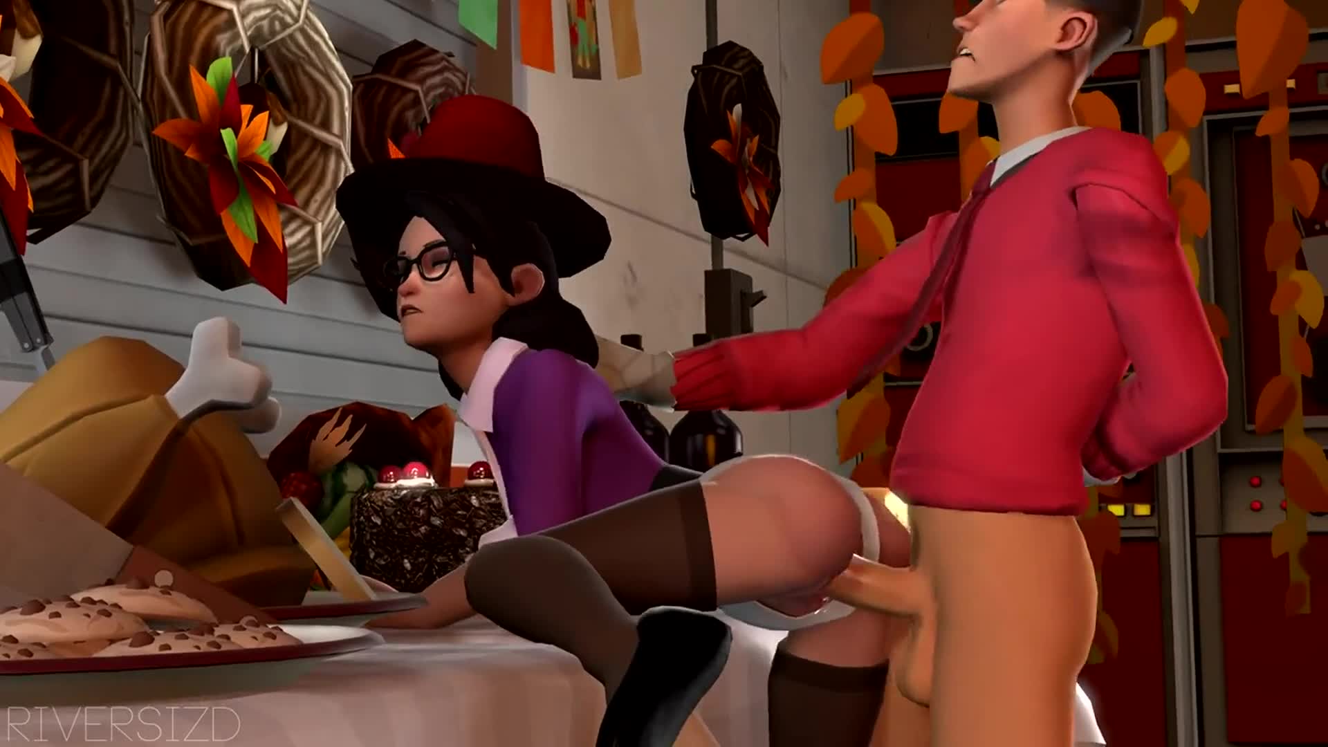 Scout And Miss Pauling Thanksgiving (Riveriszd) Team Fortress <b>2</b> 